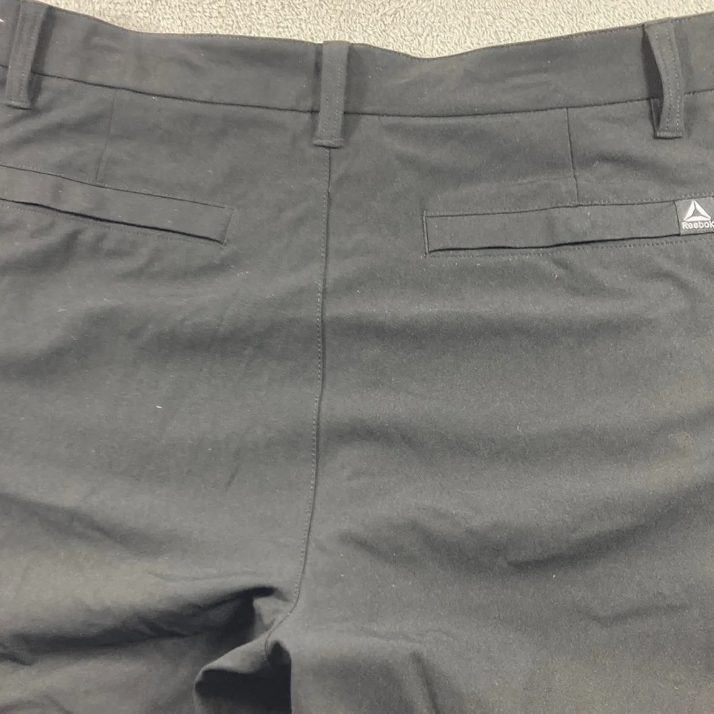 Reebok Athletic Pants Men Size 36X32 Black Comfy Zip Pocket for Essentials